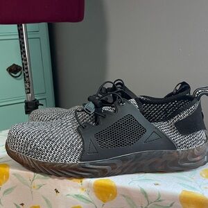 Black and Gray Men's Steel-toe Sneakers